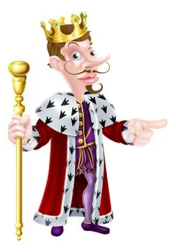 Bearded Cartoon King イラスト素材