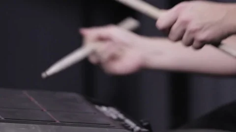 The bearded drummer Stock Footage 70058614