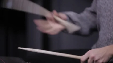 The bearded drummer Stock Footage 70058625