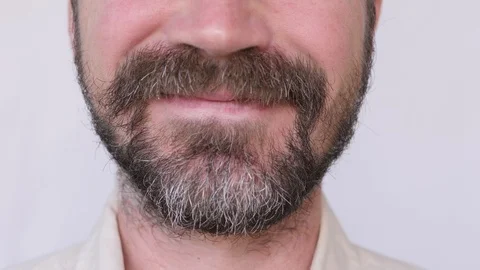Bearded Face smiling Stock Footage 105264650