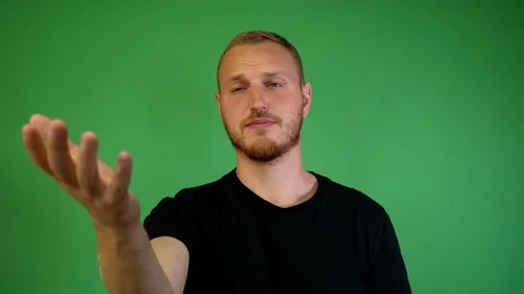 The bearded guy does not understand how so possible Stock Footage 115236884