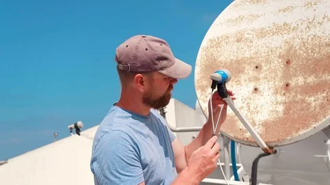 Satellite Dish Roof Stock Video Footage | Royalty Free Satellite Dish Roof Videos | Pond5