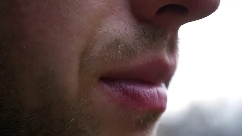 A bearded man eats a delicious meal in pita bread with appetite. HD, 1920x1080 Stock Footage 82394748