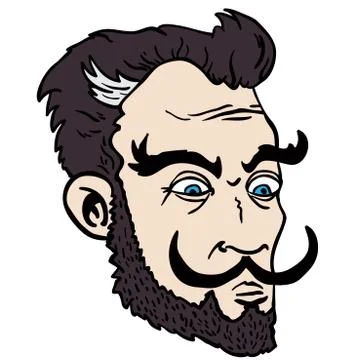 Bearded man Stock Illustration