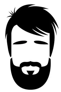 Bearded man illustration Stock Illustration