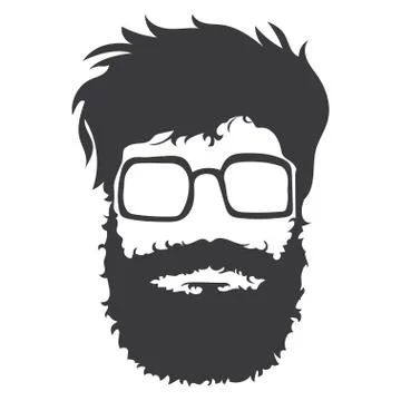 Bearded man illustration Stock Illustration