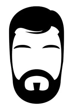 Bearded man illustration Stock Illustration