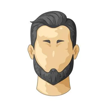 Bearded man illustration Stock Illustration