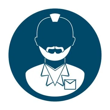 Bearded man with mohawk icon image 스톡 일러스트
