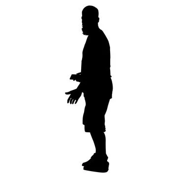 A bearded man in silhouette Illustrazione stock