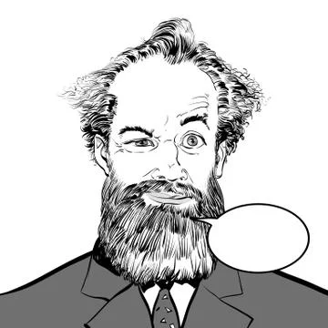 A bearded man. Smiling man. Happy business man. Successful business man. Stock Illustration