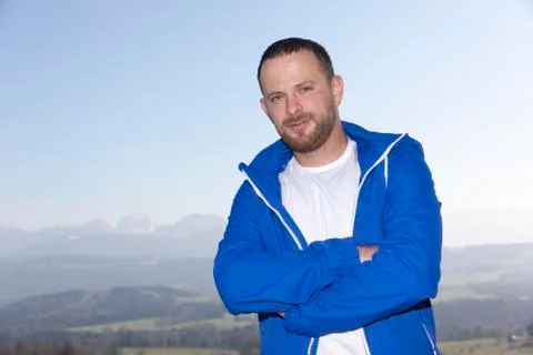 Bearded man standing Stock Photos
