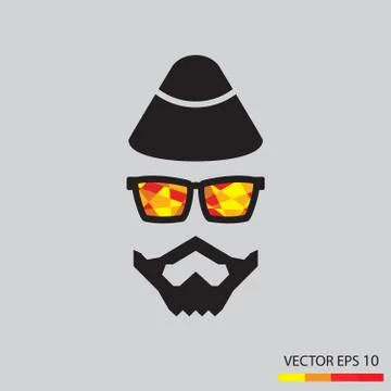 Bearded men, Illustration eps 10 Illustrazione stock