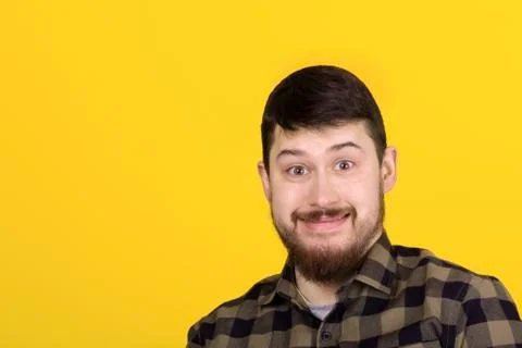Bearded smiling man Stock Photos