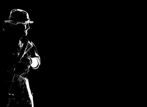 Bearded Spec ops Operator Stock Photos