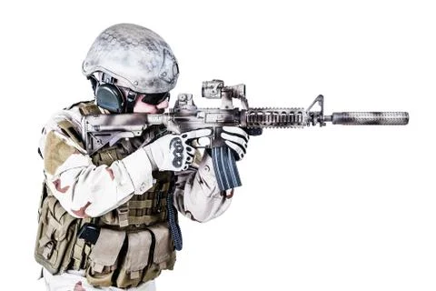 Bearded special warfare operator Stock Photos