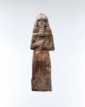 Bearded warrior holding a spear ca. 9th8th century B.C. Assyrian This small.. Stock Photos