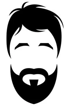 Bearded young man Stock Illustration