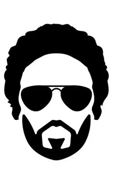 Bearded young man Stock Illustration