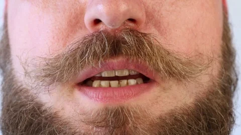 Beared man is speaking Stock Footage 92477390