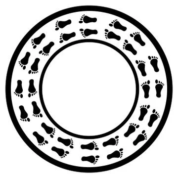 Bearfoot frame Stock Illustration