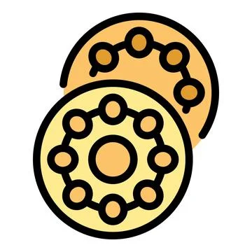 Bearing ball thrust roller bearing rotating, mechanical engineering industry  Stock Illustration