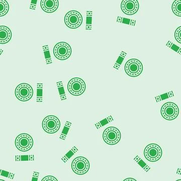 Bearing design mechanical engineer glyph seamless pattern Stock Illustration