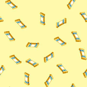 Bearing design mechanical engineer isometric icon seamless pattern Illustrazione stock