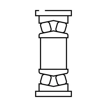 Bearing design mechanical engineer line icon vector illustration 스톡 일러스트