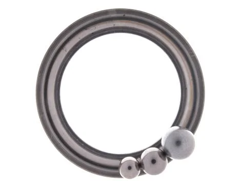 Bearing part of the round in a ring with three balls, isolated on white backg Stock Photos