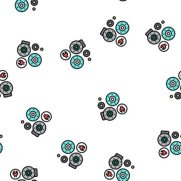 Bearing replacement color icon vector isolated illustration Stock Illustration