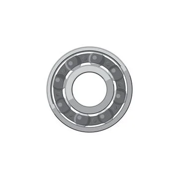 Bearings with ball rolling elements machinery gear Illustrazione stock