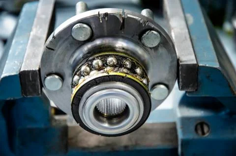 Bearings inside the hub Stock Photos