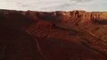 Bears Ears National Monument Sunset Aerial Shot of Rock Formation and Desert 4k or 4k+ Resolution