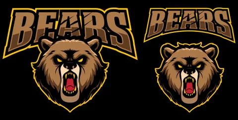Bears Mascot Logo Stock Illustration
