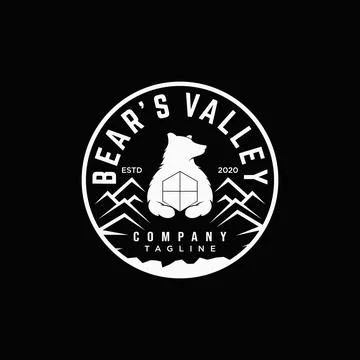 Bear's  valley logo Stock Illustration
