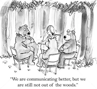 Bears want to communicate better as team Stock Illustration