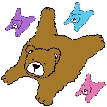 Bearskin rug Stock Illustration