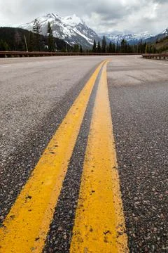 Beartooth Highway on a section of U.S. Route 212 in Montana and Wyoming Stock Photos