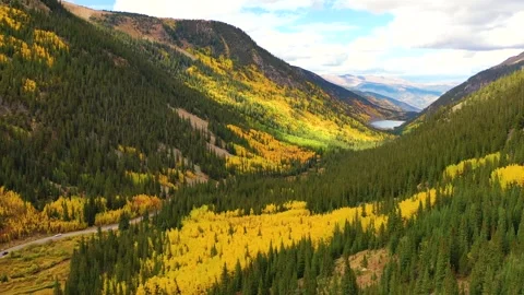 Beartooth Mountains Highway in Fall Season Stock Footage 318533466