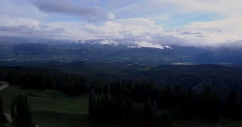 Beartooth Pass Sunset, Aerial Drone Shot Stock Footage 95561342