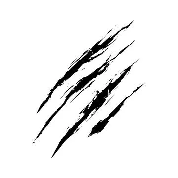 Beast Claws Scratches Vector Isolated Stock Illustration