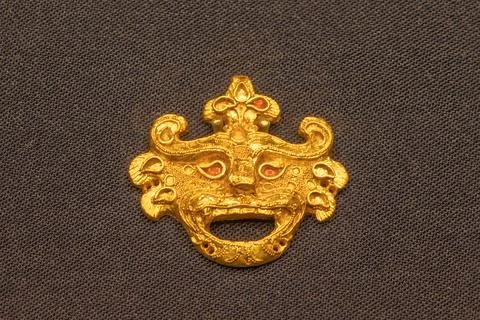 Beast Face Pattern of Eastern Han Dynasty in China Stock Photos