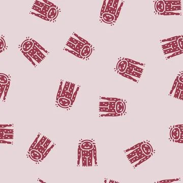Beast monster alien glyph seamless pattern イラスト素材