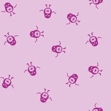 Beast monster alien glyph vector seamless pattern 스톡 일러스트