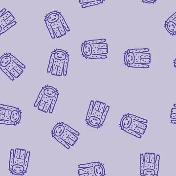 Beast monster alien line seamless pattern Illustrazione stock