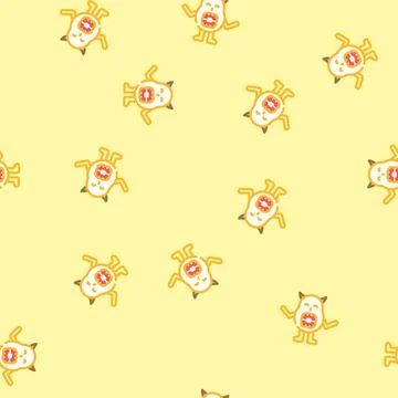 Beast monster alien vector seamless pattern イラスト素材