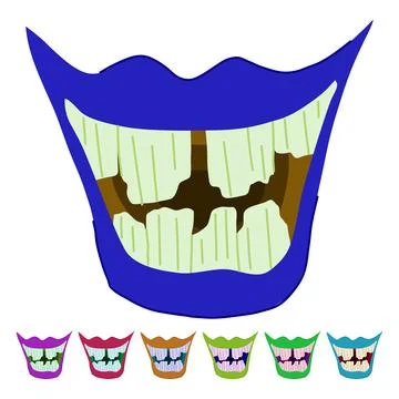 Beast monster mouth vector cartoon graphic Stock Illustration
