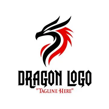 Beastly Dragon Force Logo Stock Illustration