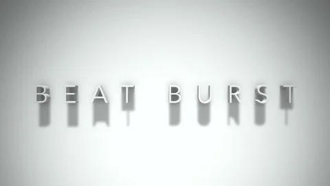 Beat burst 3D title animation with shadows on a white background 스톡 동영상 297217310